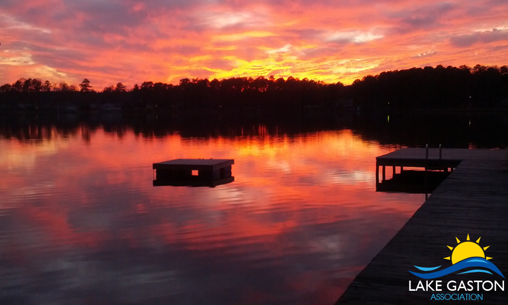 Sunset on Lake Gaston in Spring